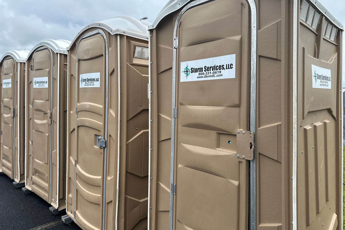 On-site handwashing and shaving station.