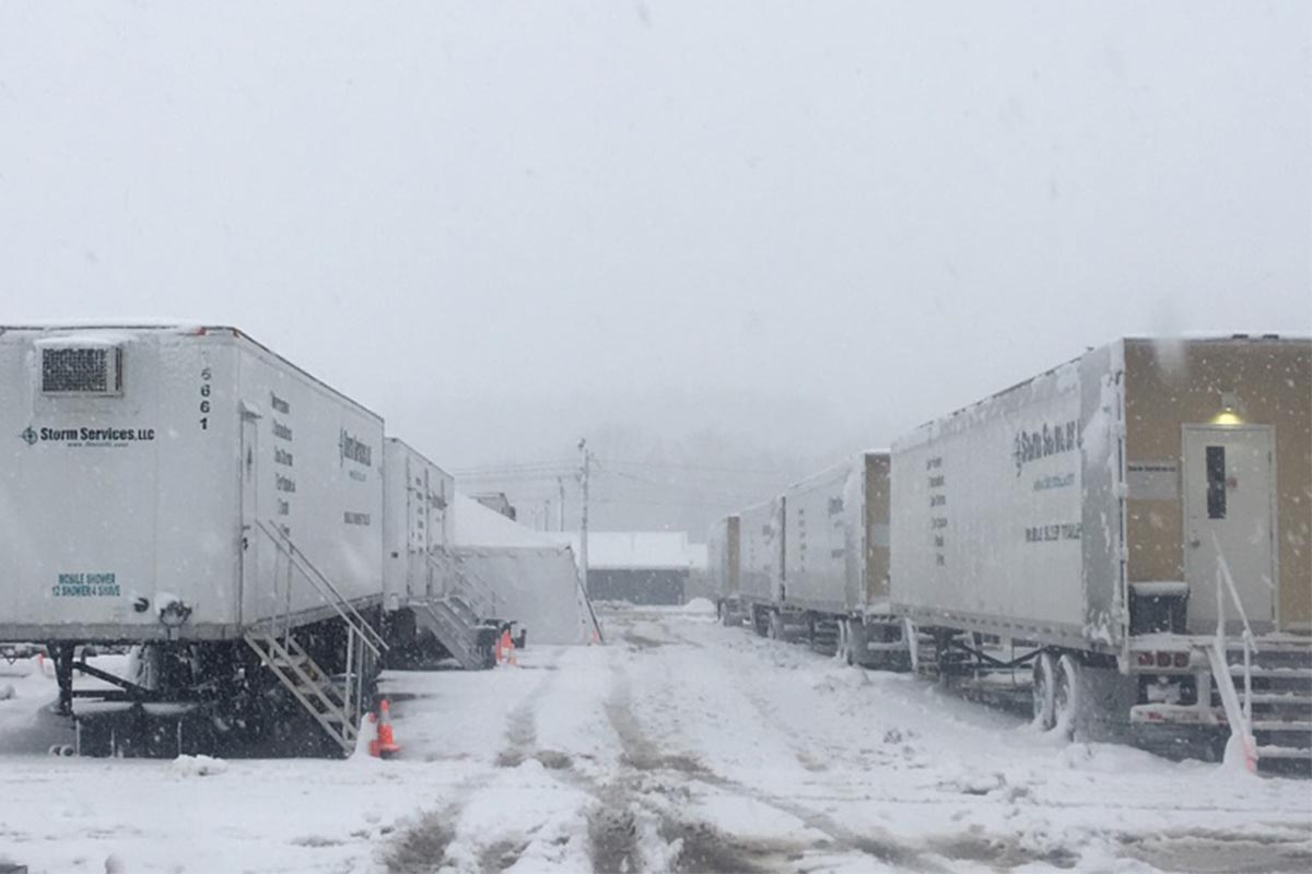 Base Camp in the snow